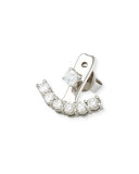 18K White Gold Diamond Jacket Earring