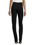 Flat Knit Wool Pants, Black, Petite 