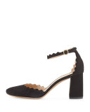 Lauren Scalloped d'Orsay Pump, Black