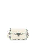 Rockstud Rolling Small Guitar-Strap Crossbody Bag, Light Ivory