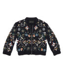 Butterfly Garden Bomber Jacket, Multi Colors