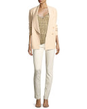Mesh Scoop-Neck Camisole, Gold