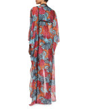 Conchiglie Printed Long Caftan Coverup