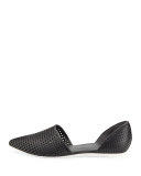 Nina Perforated Two-Piece Skimmer, Black
