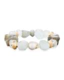 Crystal Nugget Bracelet, Blue/Gray