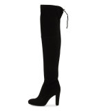 Kent Suede Over-the-Knee Boot, Black