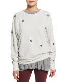 The Embroidered Star Sweatshirt, Heather Gray