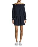 Georgie Off-the-Shoulder Popover Mini Dress