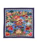 Nuggy Silk Square Beach Scarf, Marine
