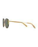 Wilson Round Monochromatic Sunglasses, Tortoise