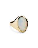 14K Yellow Gold Opal Signet Ring