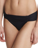 Ruched Solid Swim Bottom