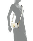 Snapshot Small Leather Camera Bag, Sand Castle/Multi