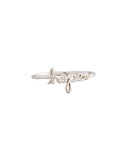 Hope Diamond Silver Script Ring