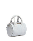 Mini Rockie Leather Satchel Bag, Powder