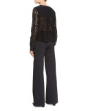 Wanderlust Wide-Leg Utility Pants, Black