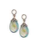 Pear-Shaped Labradorite Briolette Earring Charms with Diamonds