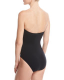 Casting Beaute Bandeau One-Piece Swimsuit, Black