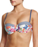 Multi-Print Corset Underwire Swim Top