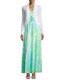 Mae Cropped Cardigan, Resort White 
