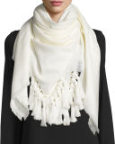 Pompon Fringe Scarf