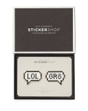 LOL & GR8 Stickers for Handbag, White