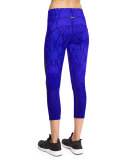 Medusa Python-Print Cropped Leggings