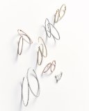 55mm White Gold Micro Diamond Hoop Earrings, 2ct