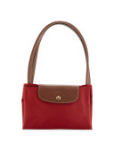 Le Pliage Large Monogram Shoulder Tote Bag, Deep Red