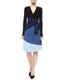 Mary Bell Colorblock Wrap Dress