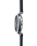 The Runwell Stainless Steel Slate Watch with Leather Strap, 36mm