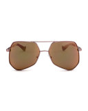 Megalast Oversized Aviator Sunglasses, Pink