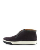 Abe 2 Suede Chukka Sneaker with Leather Trim, Navy