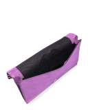 Biker Studded Suede Clutch Bag, Purple Rain