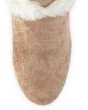 Trompette Shearling 100mm Bootie, Tobacco