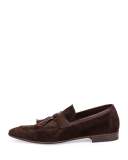 Lorenzo Suede Tassel Loafer, Brown