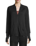 Veneer Dual Zip-Up Jacket, Black
