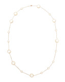 Rose Gold Chain with Mother-of-Pearl and Diamonds, 36"