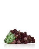 Grape Cluster Crystal Clutch Bag, Silver/Crimson