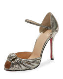 Marchavekel Knotted d'Orsay Red Sole Pump, Gold