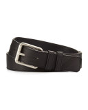 Textured Leather Utility Belt, Black
