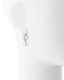 Pearl-Drop Silver Knot Earrings