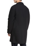 Water-Resistant Reversible Macintosh Coat, Black/Navy