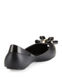 Queen Balk Peep-Toe Jelly Flat, Black, Youth