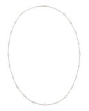 24" White Gold Diamond Station Necklace, 2.38ct