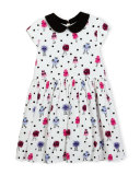 kimberly cap-sleeve smocked monster dress, multicolor, size 2-6