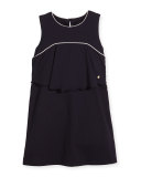Sleeveless Stretch Jersey Popover Dress, Blue, Size 4-8