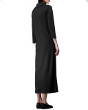 Turtleneck Maxi Dress, Black