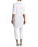 Stretch-Cotton Cropped Pants