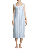 Annetin Sleeveless Long Nightgown, Light Blue